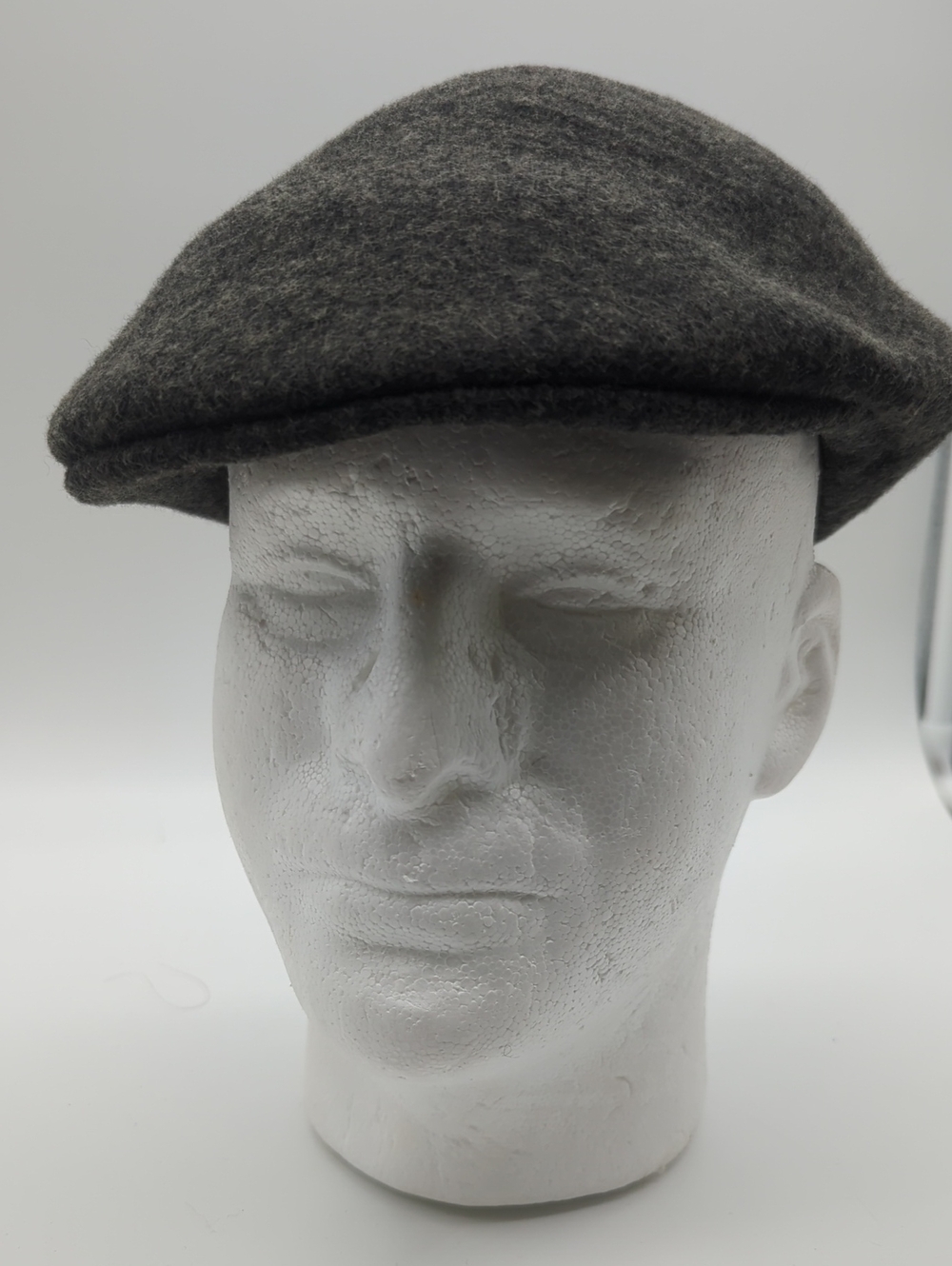 Gray Wool Felt Porkpie Newsboy Hat